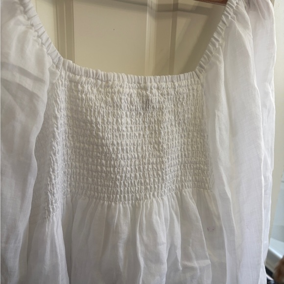 Banana Republic White Blouse with Puff Sleeves - Picture 7 of 11